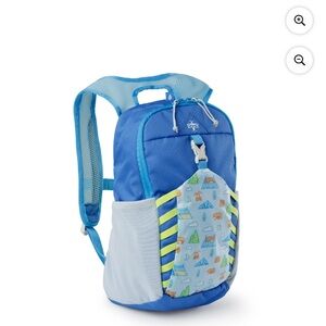 Firefly Camping Gear 10 ltr. Backpacking Backpack, Blue and Green